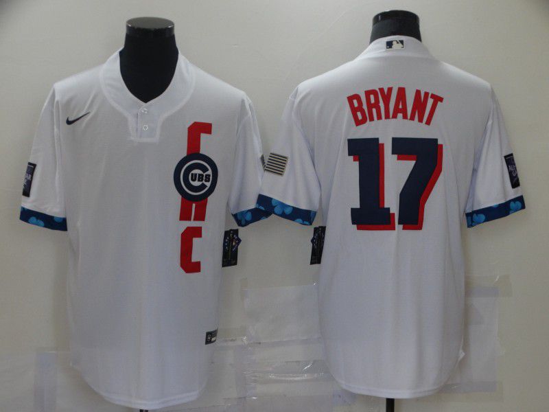 Men Chicago Cubs #17 Bryant White 2021 All Star Game Nike MLB Jersey